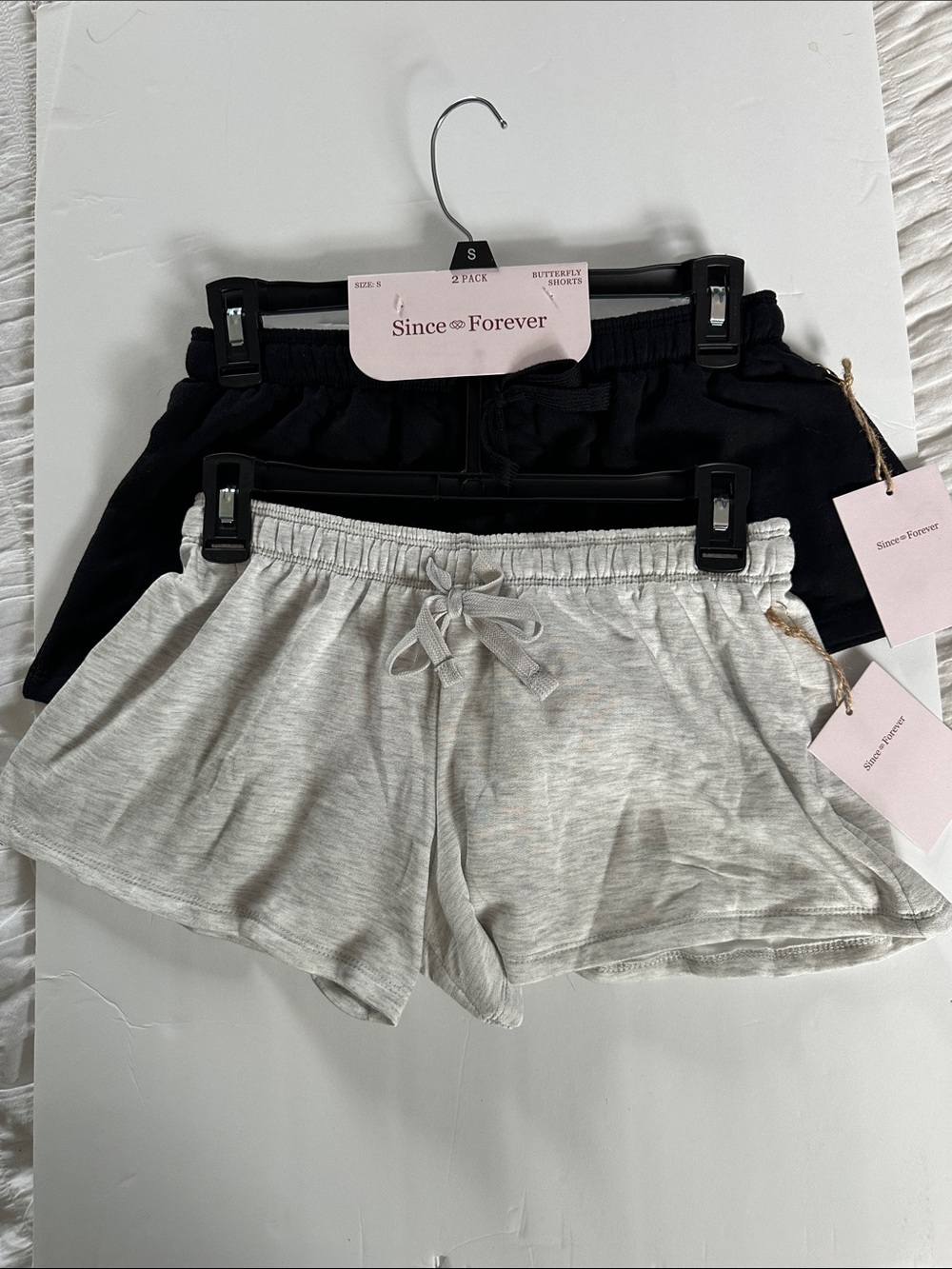 Since Forever 2-Pack Butterfly Shorts – Black & Light Gray
